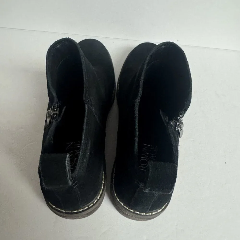 Crown Vintage Womens Gorgie Bootie Black Suede Size 6.5W